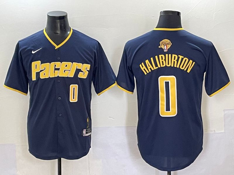 Men 2025 Indiana Pacers #0 Haliburton Blue Joint Name NBA Jersey style 21->indiana pacers->NBA Jersey